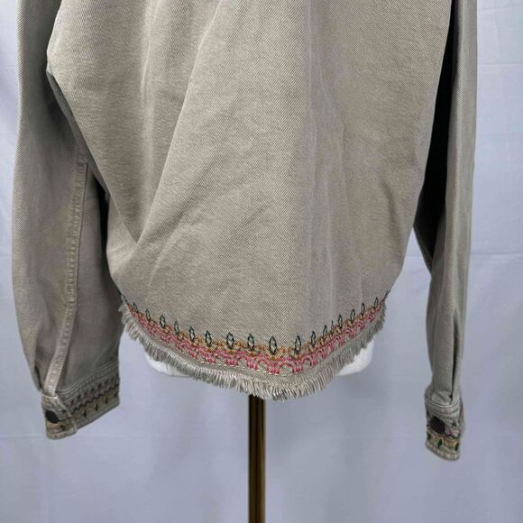 Zara Womens Embroidered Jacket Button Front Oversized Small Western Cowgirl NWOT - Picture 9 of 15